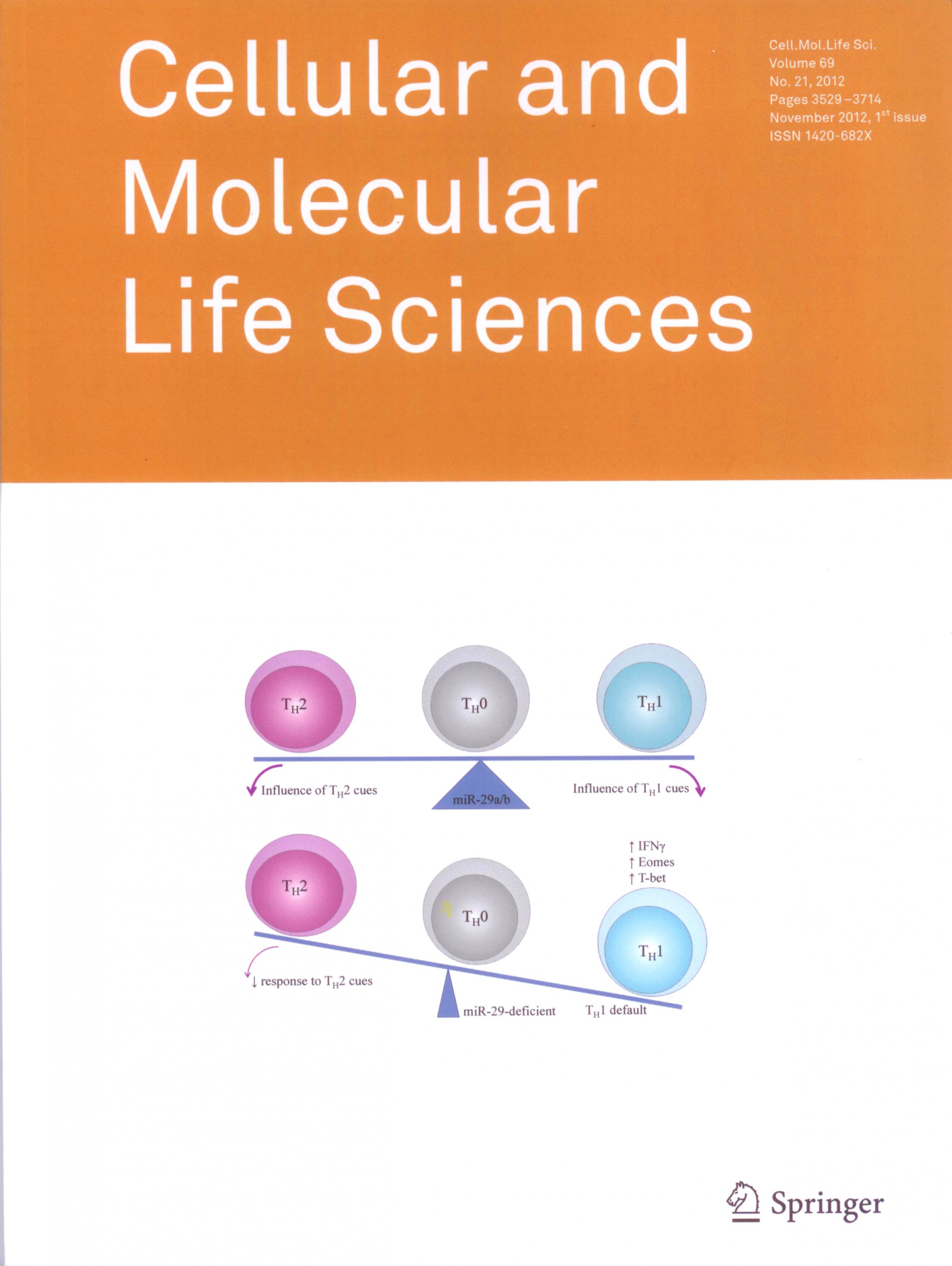 Couverture de revue Cellular and molecular life sciences
